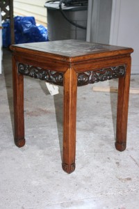 The table after reassembly, cleaning and polishing.